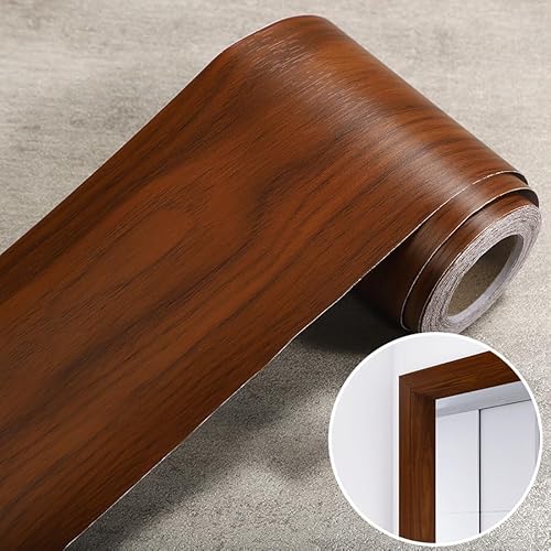 Tapeten, Holzmaserung Türrahmen Rand Flicken Loch selbstklebende Lochabdeckung Holztürrahmen(ZYTM,30" x 500") von ByNGSDCC