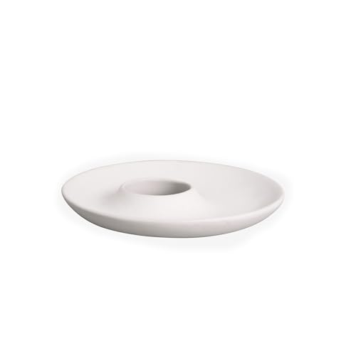 ByON Benedict Eierbecher aus Porzellan hergestellt, in der Farbe: Weiß, Maße: 1,5 x 12,5 cm, 5228619002 von ByON