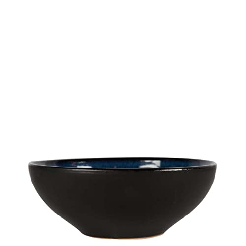 ByON Bowl Guilia M Schüssel aus Steingut hergestellt, in der Farbe: Blau/Schwarz, Maße: 20 x 8 cm, 5251902713 von ByON