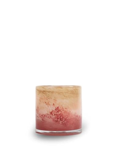 ByON Calore XS Kerzenhalter – Handgemachte Laterne aus Glas in Nebelrosa mit feinen schrägen Streifen – Multifunktional als Vase, Kerzenhalter oder Schale – Kompakt 10 x 10 x 10 cm, 5280602745 ByON Calore XS Kerzenhalter – Handgemachte Laterne aus Glas in Nebelrosa mit feinen schrägen Streifen – Multifunktional als Vase, Kerzenhalter oder Schale – Kompakt 10 x 10 x 10 cm, 5280602745 von ByON