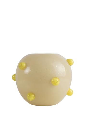 ByON Vase Arlo – Mundgeblasene Design-Vase aus Glas in Beige/Gelb – Ø30 x H23 cm – Handgefertigtes Deko-Highlight mit Glaskugeln – Unikat von Byon Studio, 5280608010 ByON Vase Arlo – Mundgeblasene Design-Vase aus Glas in Beige/Gelb – Ø30 x H23 cm – Handgefertigtes Deko-Highlight mit Glaskugeln – Unikat von Byon Studio, 5280608010 von ByON