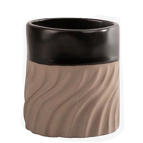 ByOn Teetasse Cup Swirl aus Steingut in der Farbe Braun mit schwarzen Akzenten, 0,38L, 5283908601 von ByOn