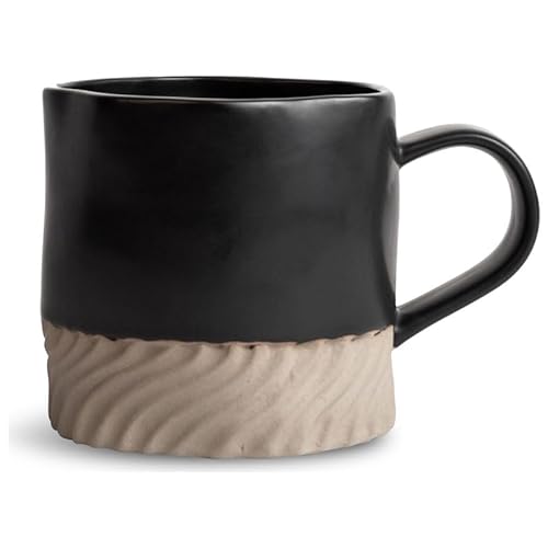 ByOn Teetasse Mug Swirl aus Steingut in der Farbe Braun mit schwarzen Akzenten, 0,38L, 5283907701 von ByOn