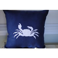 Gestickte Krabbe Kissen - 16 X Strand Dekor Gestickte Krabbe Kissen - 16 X Strand Dekor von ByTheSeashoreDecor