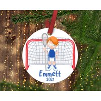 Kinder Lacrosse Christbaumschmuck. Lacrosse.kinderornament.personalisierter Weihnachtsschmuck. Jungen Ornament von ByTracey