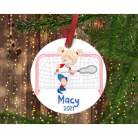 Kinder Lacrosse Christbaumschmuck. Lacrosse.kinderornament.personalisierter Weihnachtsschmuck. Mädchen Ornament von ByTracey