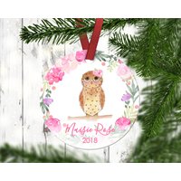 Mädchen Weihnachtsverzierung.cute Eulen Ornament.christmas Ornament.personalisierte Weihnachtsverzierung von ByTracey