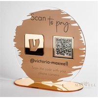 Circle Business Single Zahlung Qr Code Zeichen | Salon Schild Venmo von ByVictoriaMaxwell