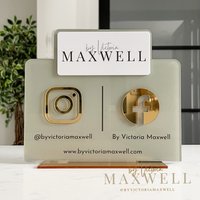 Doppel Icon Mit Logo Business Social Media Zeichen | Salon Schild Schönheit Friseur Kosmetikerin von ByVictoriaMaxwell