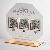 Multi Qr Code Business Social Media Zeichen | Salon Schild Schönheit Bewertungen Oder Zahlungen von ByVictoriaMaxwell