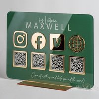 Multi Qr Code Instagram Facebook Business Social Media Zeichen | Salon Schild Schönheit von ByVictoriaMaxwell
