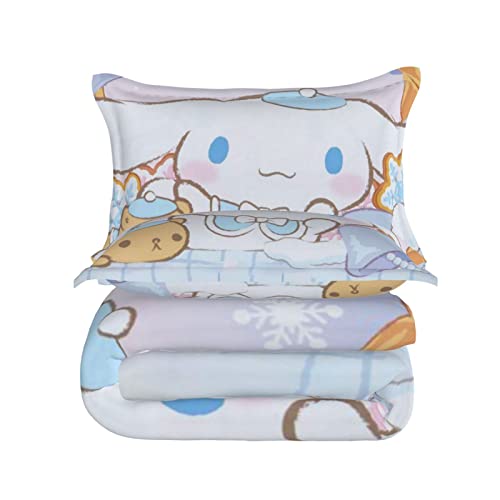 BybAgs Bettwäsche 155x220 Kinderbettwäsche 155x220 Anime Bettwäsche Mädchen Kawaii Bettwäsche Rosa Bed Sheets Set (13,155x220cm+50x75cmx2) von BybAgs