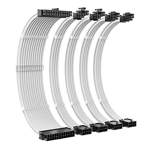 24 Pin PCIE 6+2 Pin 4+4 Pin Power Extension Cable Nylon Braided Cord Motherboard Splitter Cable Power Extension Cable 24pin Pcie 6+2pin 4+4pin von Bydezcon