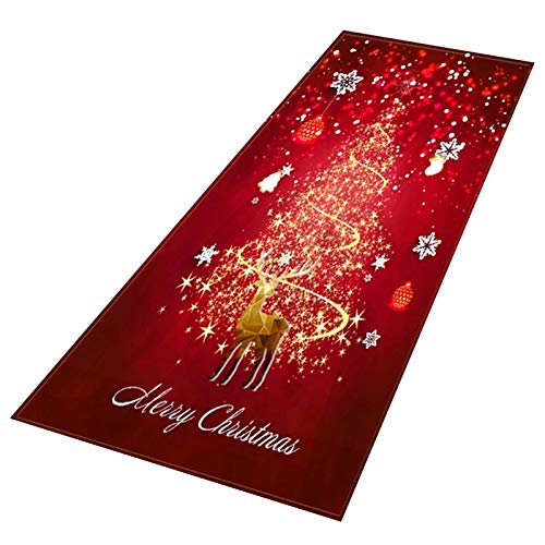 Bydezcon Fußmatte mit Aufschrift "Merry Christmas", für den Innenbereich, dekorativ, Party-Ornamente, Geschenke, Fußmatten, Eingangsteppich von Bydezcon