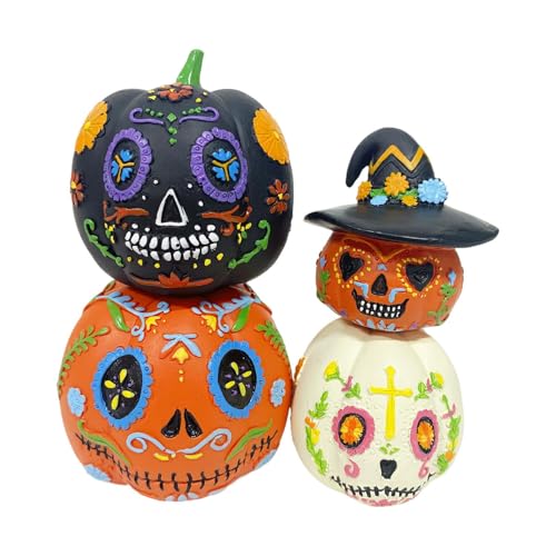 Byeaon Halloween Deko - Tisch Festdekoration - Ornament stapelbare 4-teilige Magnet-Statue für Flur, Feste, Partys, Schreibtisch, Zuhause, Schlafzimmer und Feiertage Byeaon Halloween Deko - Tisch Festdekoration - Ornament stapelbare 4-teilige Magnet-Statue für Flur, Feste, Partys, Schreibtisch, Zuhause, Schlafzimmer und Feiertage von Byeaon