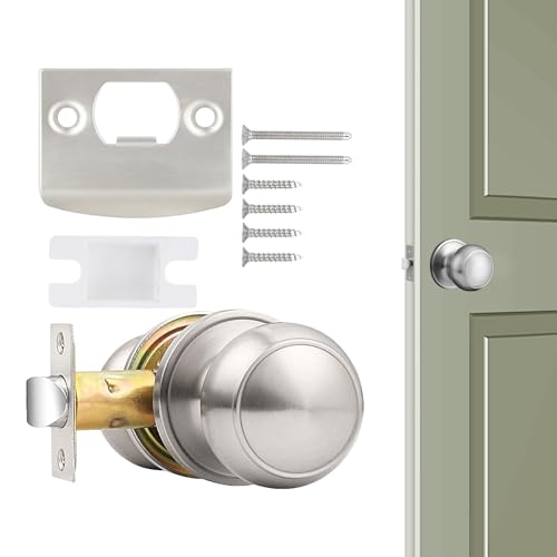 Byeaon Kugelschloss, schlüssellloser Datenschutzknopf, 30-45 mm/1.18-1.77in, stille Türgriff, Ersatztürhardware, einfache Installation, für die Wohnung und den Schulgebrauch von Byeaon