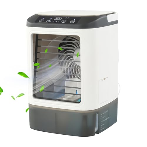 Byeaon Tragbarer Klimagerät Ventilator | Tragbarer Ventilator Mit USB-Anschluss Und Befeuchtungsfunktion | LED Ventilator Mit 3 Geschwindigkeitsstufen Für Schlafzimmer Garage Byeaon Tragbarer Klimagerät Ventilator | Tragbarer Ventilator Mit USB-Anschluss Und Befeuchtungsfunktion | LED Ventilator Mit 3 Geschwindigkeitsstufen Für Schlafzimmer Garage von Byeaon