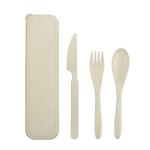 Besteck Set,Tragbare Reisebesteck Camping Besteck mit Etui Plastik Messer Löffel Gabel Set Tragbare Utensilien für Lunchbox Picknick Outdoor Besteck Set,Tragbare Reisebesteck Camping Besteck mit Etui Plastik Messer Löffel Gabel Set Tragbare Utensilien für Lunchbox Picknick Outdoor von Byezhou