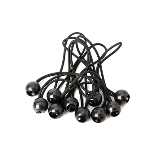 Spanngummis mit Kugel,10 PCS Planenspanner mit Kugel Schwarz Gummispanner 15cm Expanderschlingen Spanngummi Kurz Bungee Cord with Balls für Plane Zelte Baldachin Banner Flagge Camping von Byezhou