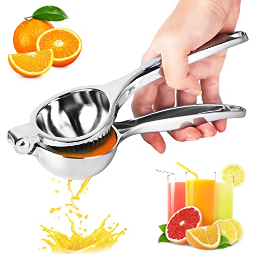 Zitronenpresse Edelstahl - Manuelle Zitruspresse, Limette Zitrusfrucht Handpresse Entsafter Zitruspresse, Fruchtpresse Küchenwerkzeug Handpresse Handentsafter für Orangen Zitrone Limette Granatapfel von Byffoer