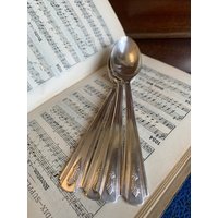Vintage Art Deco Kaffeelöffel. Dorchester Teller Kaffee Löffel. 4Er Set von BygoneButtonEmporium
