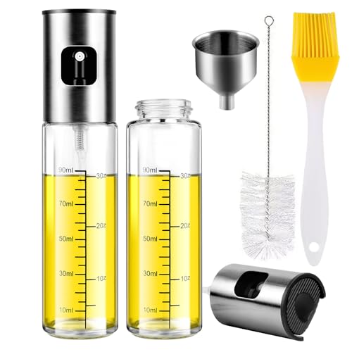 Byitin Ölsprüher zum Kochen, Öl Sprühflasche, Breiter Mund Olivenö Ölspray Glas für Speiseöl Heißluftfritteuse, Salat, Grillen, Backen (2 Stück) von Byitin