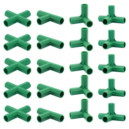 20PCS Fitting 11MM 4 Arten stabile Unterstützung Heavy Duty Gewächshaus Frame Building Connector Geeignet für Weinreben Spalier Sonnenschutz Schuppen Gartenarbeit von Bykswil