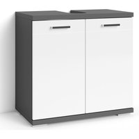 byLIVING Waschbeckenunterschrank "Nebraska", Breite 60 cm, mit Hochglanzlackierung und verchromten Metallgriffen von byLIVING