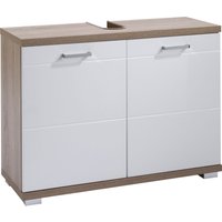 byLIVING Waschbeckenunterschrank "Nebraska", Breite 80 cm, Badezimmerschrank, MDF-Fronten in Hochglanz-Optik von byLIVING