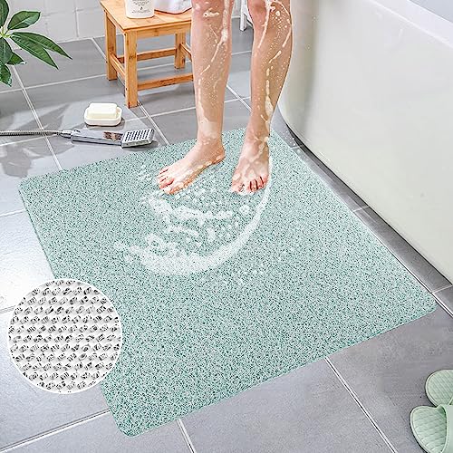 Bylphy Duschmatte rutschfest, Anti-rutsch Badewannenmatte mit Massage-Effekt, PVC-Luffa Duschmatte, Schnell Trocknend Badematte für Badewanne und Nassbereiche (Grün, 80 x 80 cm) von Bylphy