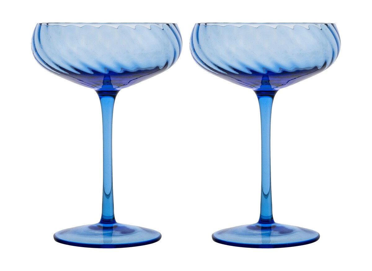 Champagnerglas Opacity 300ml H:16cm D:11cm 2er-Set blau Champagnerglas Opacity 300ml H:16cm D:11cm 2er-Set blau von Byon