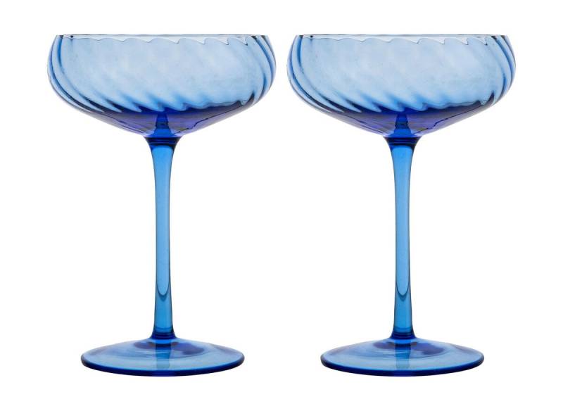 Champagnerglas Opacity 300ml H:16cm D:11cm 2er-Set blau von Byon