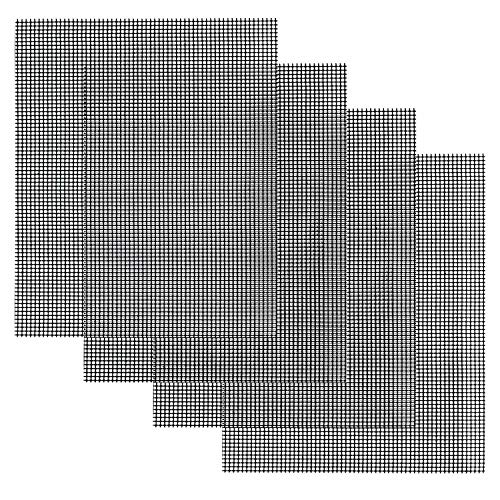 Byou Grillmatte, antihaftbeschichtet, wiederverwendbar und robust, Netz für Holzkohle, Gas, Elektrogrill, für Gemüse, Obst, Meer, Eier, 4 Packungen von Byou