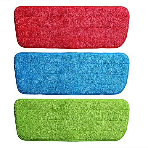 Byou Mop Reinigung Pads,Mikrofaser Spray Mopp Ersatz Pads 3 stück Waschbar und Wiederverwendbar passt Sprüh Mops Mopps aufdecken für die Reinigung von Trockenem Oder nassem Untergrund Gewährleistet von byou