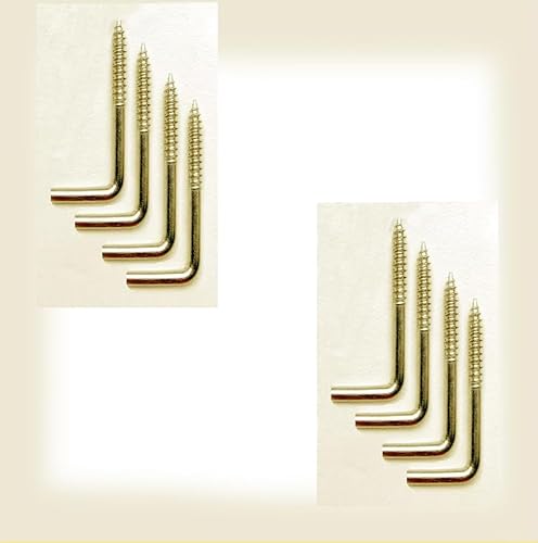 Byour3® – Nägel für Stangen mit Druckfeder – Zubehör ausziehbare Stangen Wandbefestigung Ersatzschraube für Fenster Und Gardinenstangen (Gold, Set 4 Stück) von Byour3