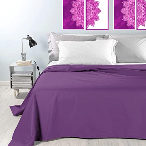 Byour3 - Tagesdecke Reine Baumwolle 100% LICHT Doppelbett Einzelbett Queen Size Bettdecke Rechteckiges Hypoallergenes Dekorative Decke Widerstandsfähige Abdeckung Schlafzimmer (Amethyst, Queen Size) von Byour3