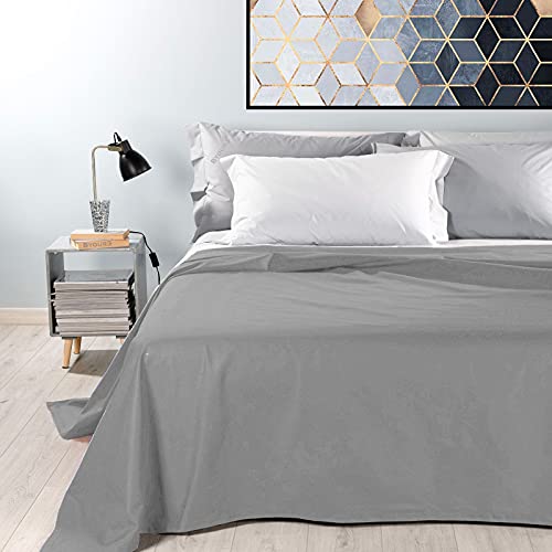 Byour3 - Tagesdecke Reine Baumwolle 100% LICHT Doppelbett Einzelbett Queen Size Bettdecke Rechteckiges Hypoallergenes Dekorative Decke Widerstandsfähige Abdeckung Schlafzimmer (Stahlgrau, Einzelbett) von Byour3