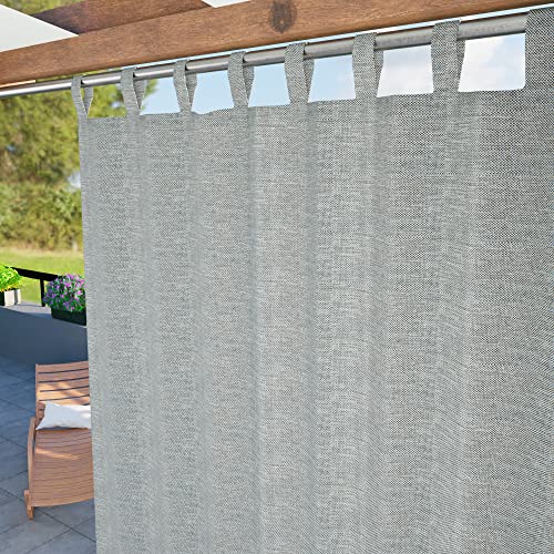 Byour3 - Balkon Markise Mit Stoffträgern Fallen Lassen Wasserdicht Anti-Schimmel Verdunkelungs Pavillon Vorhang Sonnenmarkise Stoffringen Für Terrasse Balkon UV-Schutztuch (Gris, B.155 x 285 L) von Byour3