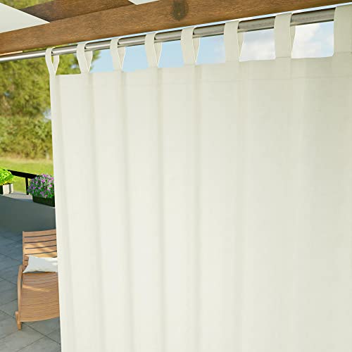 Byour3 - Balkon Markise Mit Stoffträgern Fallen Lassen Wasserdicht Anti-Schimmel Verdunkelungs Sonnenmarkise Vorhang Stoffringen Für Terrasse Pavillon UV-Schutztuch (Elfenbein, B.350 x 285 L) von Byour3