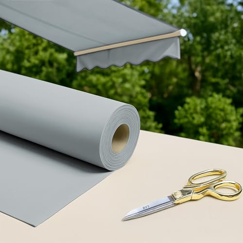Byour3 - Stoff als Meterware Für Markisen UV-Schutz Schatten Sonnensegel Balkon Veranda Planen Pavillon Pergola Seitenfalten Markise Camper Bootskissen (Grau, 200 cm breite Rolle) von Byour3