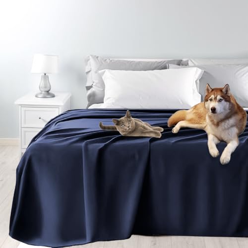 Byour3 – Tagesdecke SUPER wasserdichte Bettschutz Fleckenbeständig für Doppelbett Einzelbett Anti-Schimmel Anti-Tierhaar Katzen Hunde Haustiere Kinder Waschbare Decke (Königsblau, Einzelbett) von Byour3