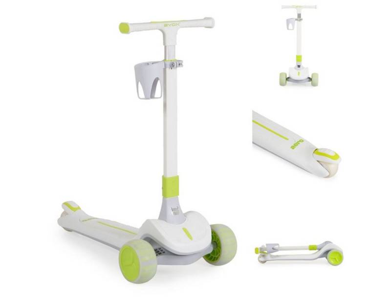 Byox Cityroller Kinderroller Aero klappbar, Getränkehalter Hinterradbremse höhenverstellbar von Byox