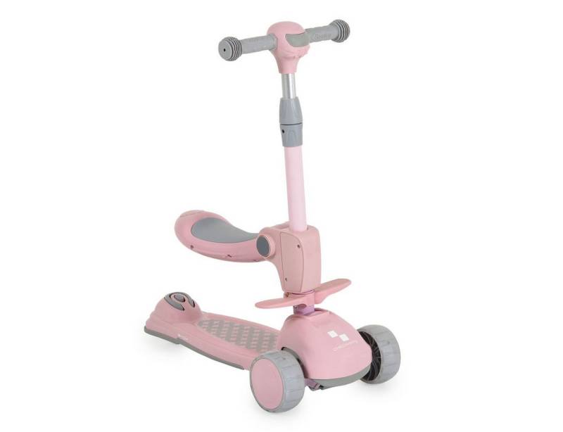 Byox Cityroller Kinderroller Checkmate 2 in 1, Laufrad, Sound, Licht, Lenkerhöhe verstellbar von Byox