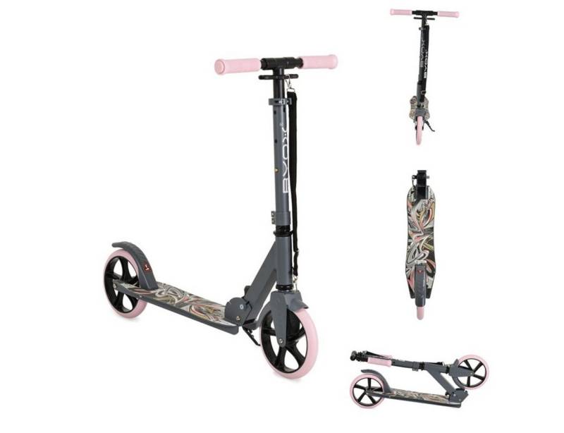 Byox Cityroller Kinderroller Flurry, klappbar, Seitenständer, höhenverstellbar, PU-Räder von Byox