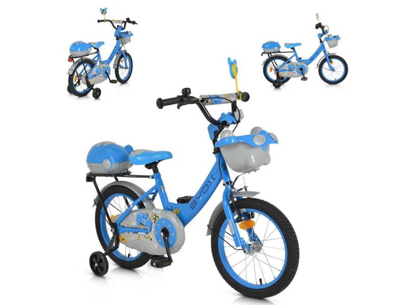 Byox Kinderfahrrad Kinderfahrrad 16 Zoll 1602, 1 Gang 1 Gang, keine, Stützräder, höhenverstellbar, Klingel, Körbe von Byox