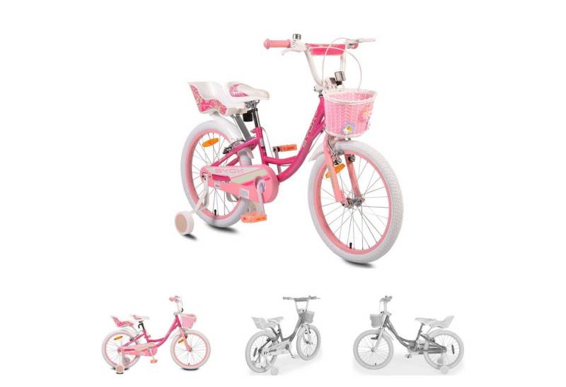 Byox Kinderfahrrad Kinderfahrrad 20 Zoll Fashion Girl, 1 Gang 1 Gang, keine, Stützräder, Korb am Lenker, Puppensitz von Byox