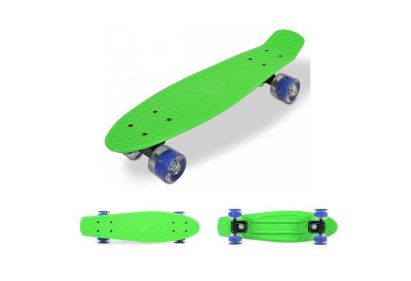 Byox Skateboard Kinder Skateboard Spice LED, 22 Zoll, Aluminium Achse, 80A 45mm, ABEC-7 von Byox