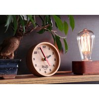 Holzuhr, Holz-Tischuhr, Tischuhr, Home Decor Clock, Schreibtischuhr Vintage, Schlafzimmeruhr, Bürouhr von Byresinart