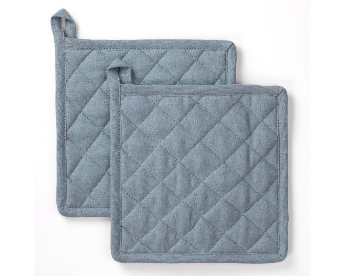 Byrklund Geschirrtuch Topflappen Stay Cold Blau - 2x 20x20 cm, aus 100% Baumwolle, Premium-Qualität - Vielfältig einsetzbares von Byrklund