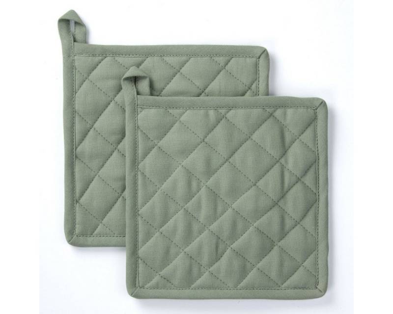 Byrklund Geschirrtuch Topflappen Stay Cold Jade - 2x 20x20 cm, aus 100% Baumwolle, Premium-Qualität - Vielfältig einsetzbares von Byrklund
